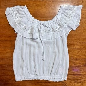 No Boundaries Women's White and Cream Shirt, Size M, ***NWOT***